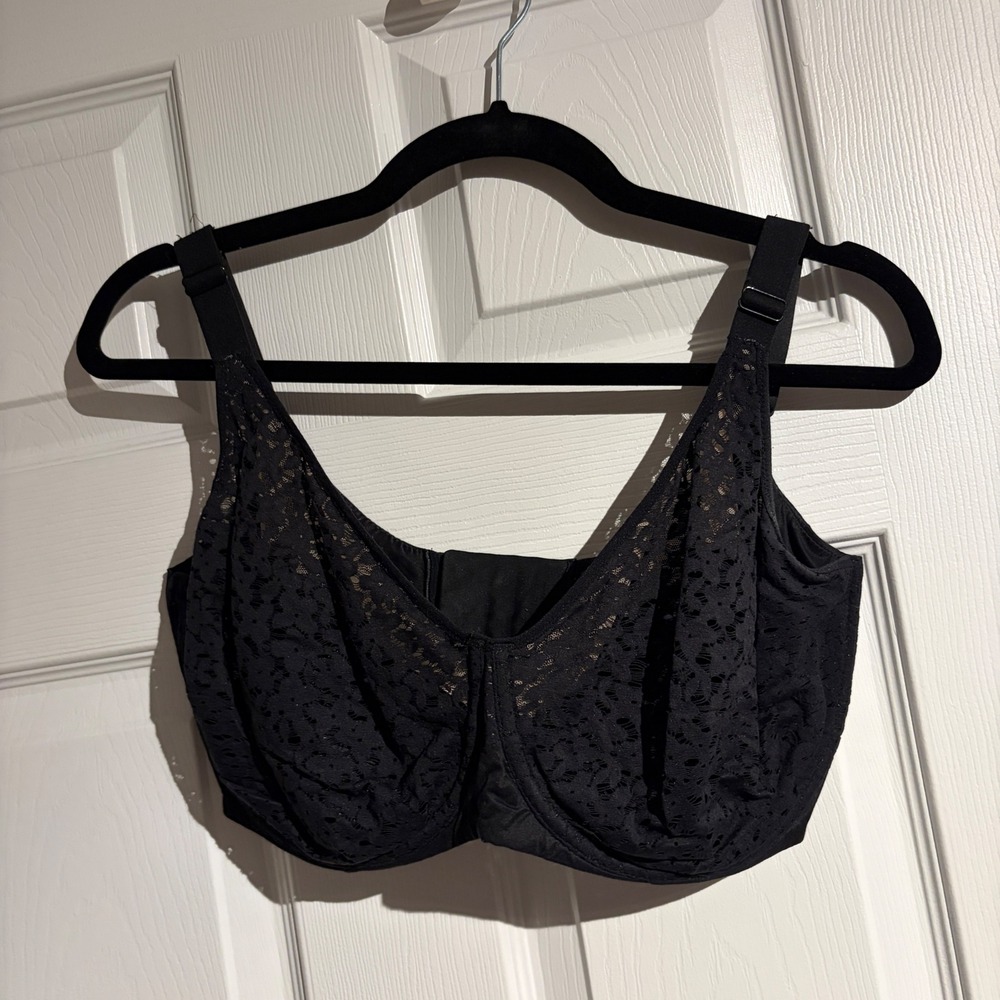 Chantelle C Magnifique Seamless Unlined Minimizer Bra Black Lace Size 34I
